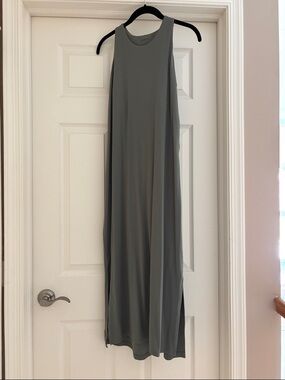 REI COOPERATIVE Minimal Sleeveless Maxi Dress in Soft Grey